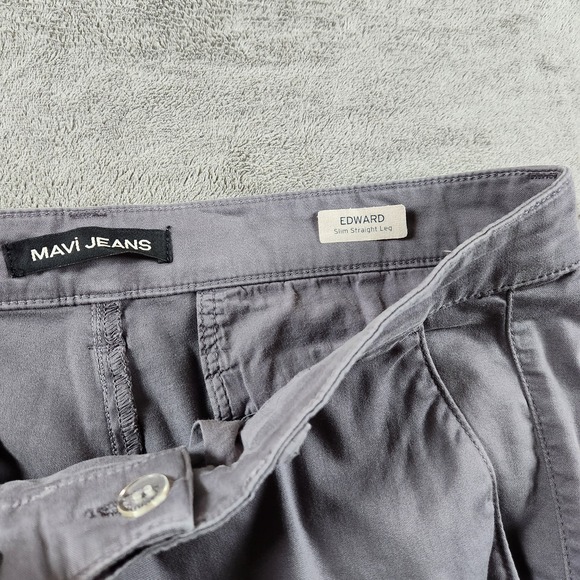 Mavi Edward Slim Straight Mens Size 36x34 Flat Front Chino Pants - Picture 5 of 12